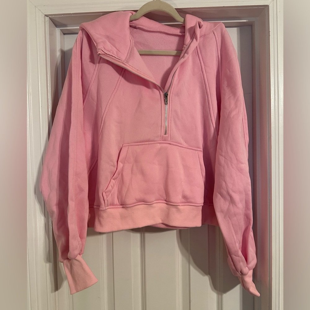 Pink Women's Half-Zip Hoodie